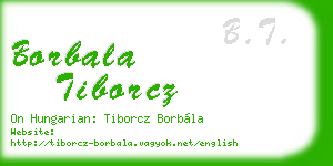 borbala tiborcz business card