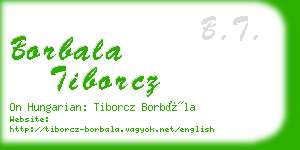 borbala tiborcz business card